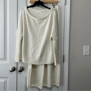 Promise The Label Cream Wide Leg Pants & Matching Shirt Set